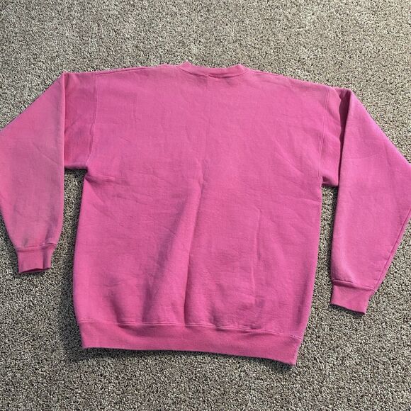 Vintage 90s Travel Graphic Crewneck Sweatshirt Pull Over Women’s 2X Pink - Picture 2 of 8